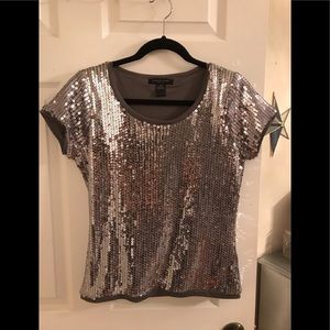 August silk - Silver sequence top